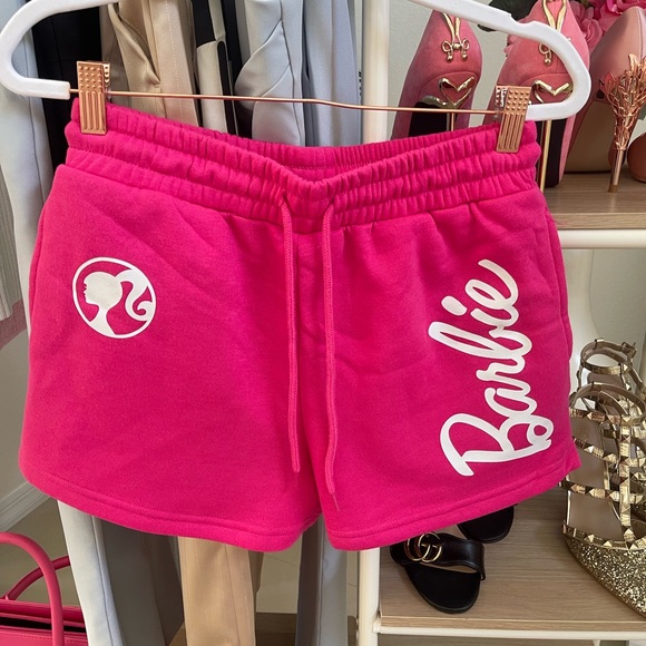 NWT Hot Pink Barbie Logo Shorts - Picture 6 of 10